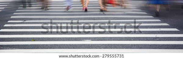 Pedestrians at the zebra\
crossing