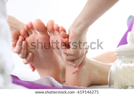 Similar – Female receiving treatment by professional osteopathy therapist