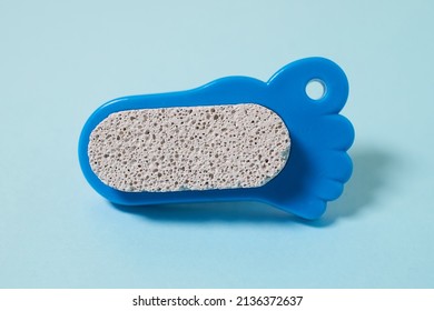 Pedicure Kit. Pumice Stone On A Blue Background