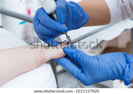 pedicure procedure in the salon