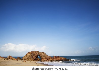 Pedra Furada In Jericoacoara Brazil