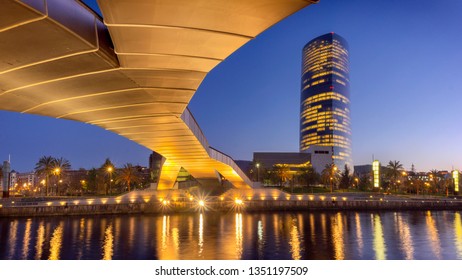 Pedro Arrupe Bridge Anda Iberdrola Tower