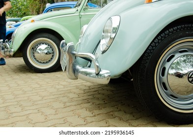 São Pedro, São Paulo, Brazil. August, 7 2022: Exhibition Of Vintage Cars. 2nd Meeting Of Beetles And Air Derivatives 