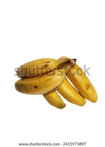 Peel banana, yellow fruit and bunch of banana. Tropical fruits, banana snack or vegetarian nutrition. Isolated on white. 