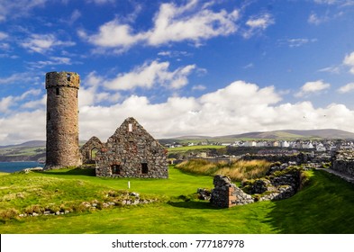 Peel Castle Constructed By Vikings In Peel City In The Isle Of Man