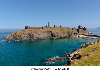 Peel Castle On A Summers Day, Isle Of Man, British Isles