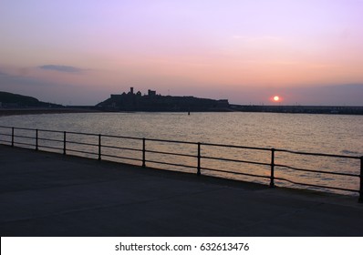 Peel Castle At Sunset