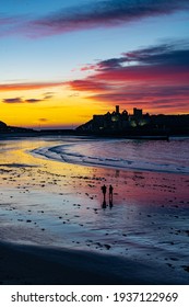 Peel Castle Sunset Isle Of Man