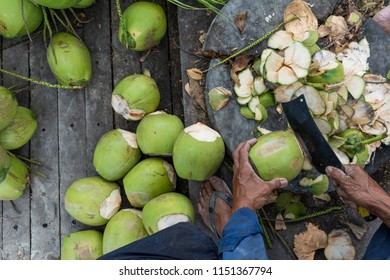 Peel Coconut Top View Stock Photo 1151367794 | Shutterstock