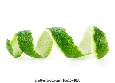 Peel of lime isolated on white background - Powered by Shutterstock