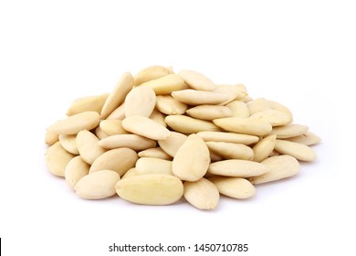 Peeled almonds on white background - Shutterstock ID 1450710785