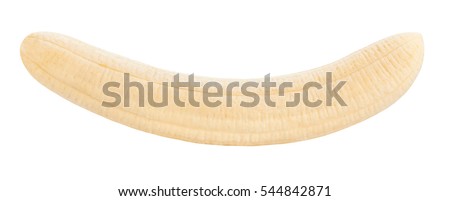 peeled banana isolated