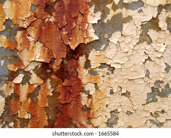 peeling rusty paint