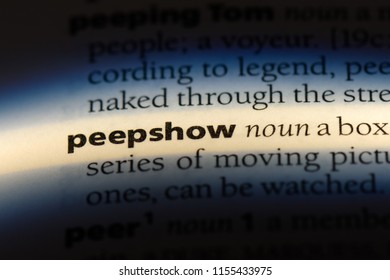 Peepshow Word In A Dictionary. Peepshow Concept.