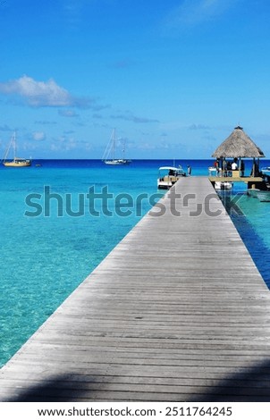 peer paradise polynesia sea beach
