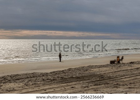 Peering into the ocean from the beach in a tranquil moment