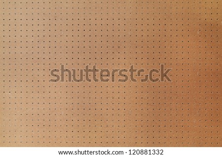 Peg board with large area, shot square to image dimension.