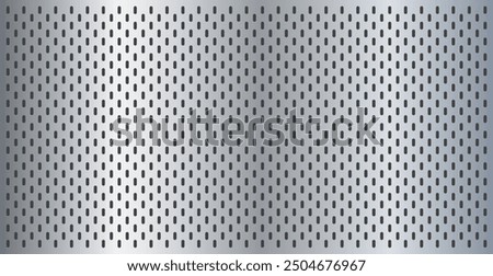 Peg board perforated texture background material with oval holes seamless pattern board vector illustration. Wall structure for working bench tools.