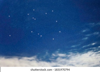 Pegasus Star Constellation, Night Sky, Cluster Of Stars, Deep Space, Winged Horse constellation 
