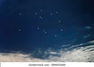 Pegasus Star Constellation, Night Sky, Cluster Of Stars, Deep Space, Winged Horse constellation 
