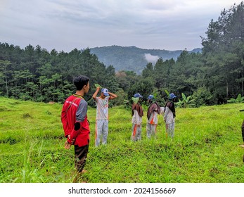 PEKALONGAN, INDONESIA - FRIDAY, 13 AUGUST, 2021 - New Student Orientation Camp Activities In The Mountains