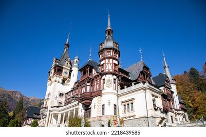 Peles Castle, Summer Residence Of Royal Family, Located In Transylvania Romania