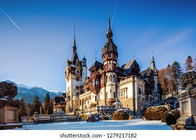 Peles Castle In Winter