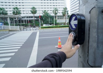 Pelican Crossing In Street Jakarta