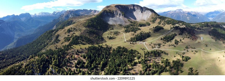 Peller Mountain Aerial View, Non Valley, Trentino, Italy