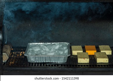 A Pellet Smoker Smoking Cheese