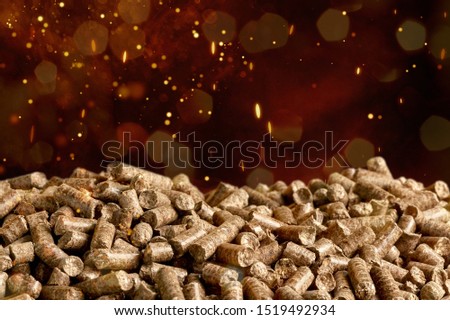 Pellets Biomass- dark abstract background