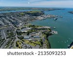 Pembroke Dock and And Oil and Gas terminals at Milford Haven, Wales, UK