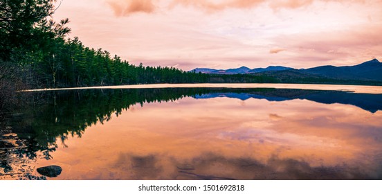 The Pemigewasset Lake At New Hampshire On The Way To The Well Know White Mountain Area