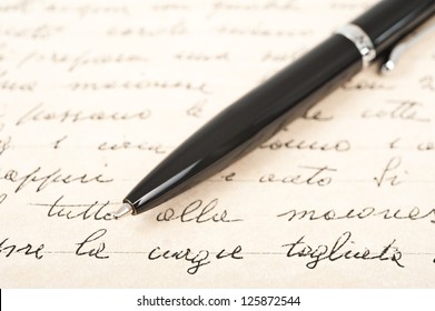 Pen With Hand Written Letter