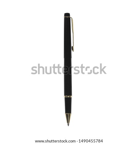  pen isolated on white background, black color