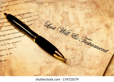 Pen Laying On Top Of A Will For Estate Planning