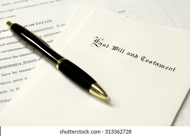 Pen Laying On Top Of A Will For Estate Planning