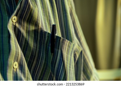 Pen In A Man's Shirt Pocket