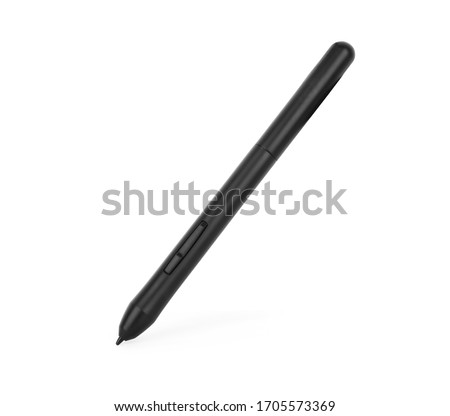 Pen tablet on white background.