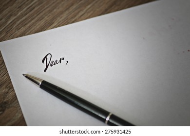 Pen To Write A Letter Dear