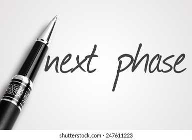 Pen Writes Next Phase  On Paper