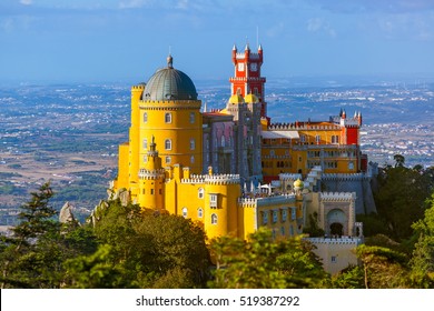 Pena Palace in Sintra - Portugal - architecture background - Shutterstock ID 519387292