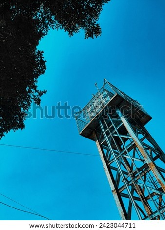 Penajam, Indonesia - Apr 2023:  Abandoned water tower