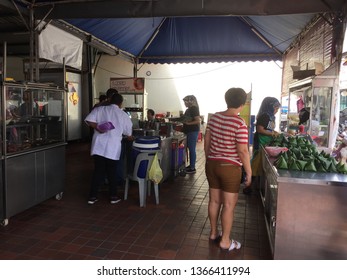 Penang, Malaysia, 11 April 2019. Penang Hawker Food Center In Beach Street 