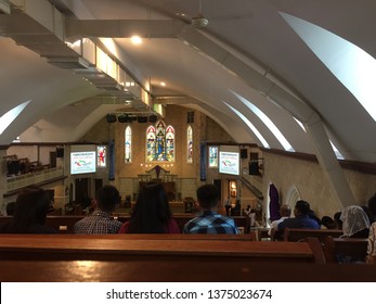 Penang, Malaysia, 19 April 2019. A Church In Malaysia Conducting Good Friday Mass