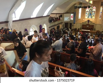 Penang, Malaysia, 19 April 2019. A Church In Malaysia Conducting Good Friday Mass