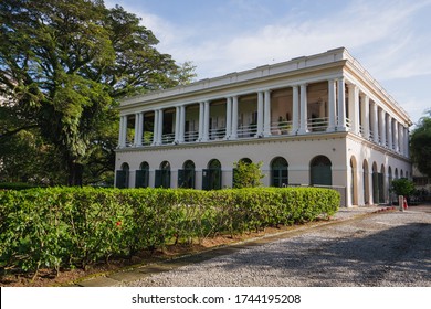 PENANG, MALAYSIA - DEC 22, 2018: Penang Suffolk House Anglo-Indian Garden House Exterior View