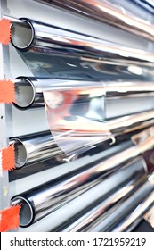 Penang, Malaysia - January 21, 2020 : Display Varies Type Of Car Window Tinting Vinyl Tinting Film Roll.