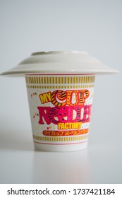 PENANG, MALAYSIA - SEP 01, 2019: Preparation of customate Japan Cup Noodles from Cup Noodles Museum Osaka Ikeda