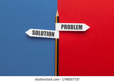 Pencil - direction indicator - choice of problem or solution.